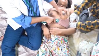 Big boob Indian baddy has her hairy pussy fucked by a doctor