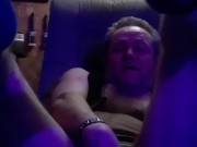 black dildo and prostate vibe in my hairy ass jockstrap #1