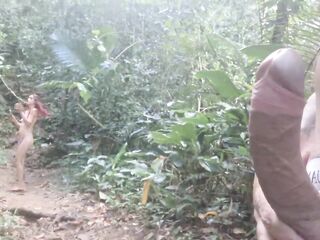 I was caught masturbating on the waterfall trail and the gal kept watching me!