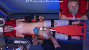 Bound Blonde Anna Gushes Choked by Paramedic Sperm Insemination Orgasms