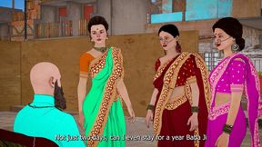 Dhongi Baba quenched the thirst of Desi Bhabhi's pussy by Fucked her in the ashram