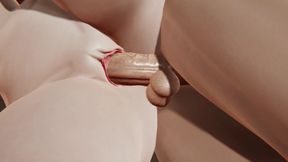 Hentai with Nerisa - Lifting Missionary Fuck, Floor Side Fuck with Close up Views, Doggy Style POV Ending with Massive Creampie