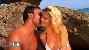 french pornstar chloe delaure ass fucked at the beach - remastered