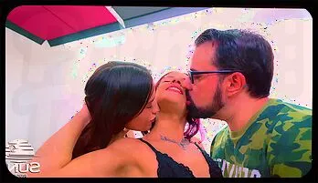 Intense Threesome Action with Stunning Latina and Brunette