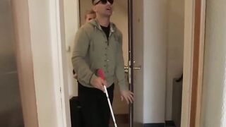 LETSDOEIT - Czech Bimbo Violette Pink Helps Blind Man And He Pounds Her Slutty Twat Hole As A Reward