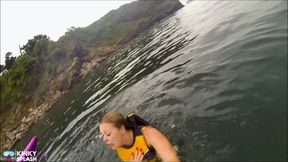Open Water Kayak Disaster for Non Swimmer - Saved by Lifejacket