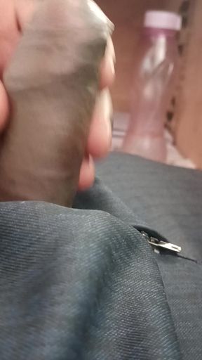 Black dick masturbation in store