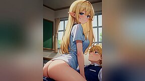 Under the soft glow of the classroom lights, you catch a glimpse of me—smiling softly, all tucked into my school uniform. Can you see the way my anime hair catches the dim light?