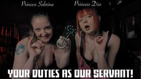 Your Duties As Our Servant