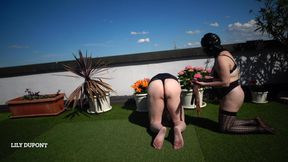 LILY DUPONT : SPANKED WITH LEATHER BELT