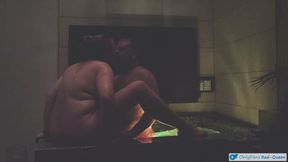 Romantic Anniversary Sex in the Outdoor Balcony Hot Tub Spa of a Japanese Love Hotel Penthouse in Tokyo