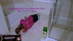 Aya Scarlett - Part 1 - Aya Hogtied on the Bathroom Floor