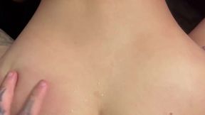 Petite Argentine 18yo gets face fucked by massive cock in POV