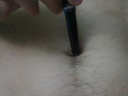 First video Fingering my Navel, A Pen inside my Belly Button, Wet Abs, Belly Play