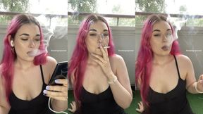 Smoking interview & update on trying to increase my daily cig amount, chain smoking 3 cigs - smokingrapunzel
