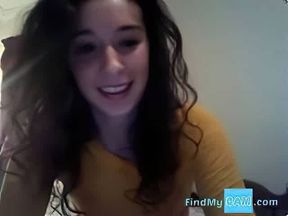 Shy Girl with Big Tits Masturbates on Webcam