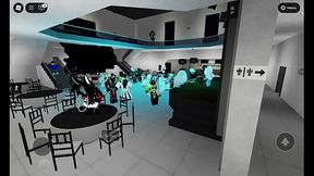 Dan&ccedil_ando cm as novinhas safadas no sal&atilde_o de festa do roblox