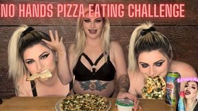No Hands Messy Pizza Eating Mukbang Challenge