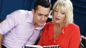 ”Granny fucks a younger college girl”