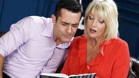 ”Granny fucks a younger college girl”