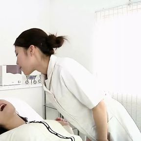 Japanese lesbian erotic spitting massage clinic Subtitled