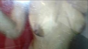Black-haired MILF caught spying, gets huge cock in her ass