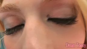 Blonde Tranny Carla Gaped Choked Creampied Ass Destruction