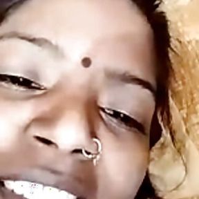 Wife enjoying with lover in video call