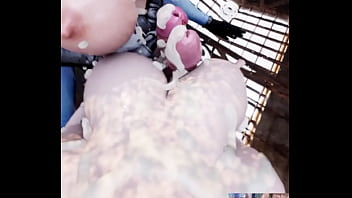 Transgender 2B Cock Rubs Another Transgender In The Rain Until They Cum At The Same Time