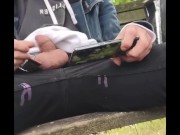 its just me masturbating my big uncircumsized penis in random public spaces