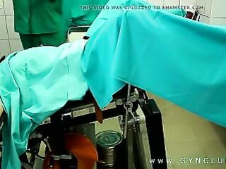 Gynecologist having pleasure with the patient