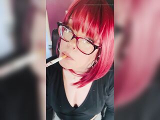 Miss Tina Snua Loves To Dangle Her Cigarette! Smokin' Smoker Glasses