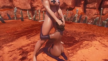 Two Lesbians fuck a young male. Afterwards, one gets to be fucked by a monster size cock | Shey and Maya |3D Porn| Wild Life