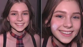 College cutie loses all dignity as a cum bucket