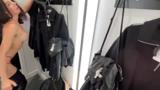 Double surprise in a fitting room from a stepmom
