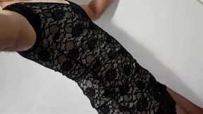 dani_leg in black fishnet pantyhose showing off sexy legs