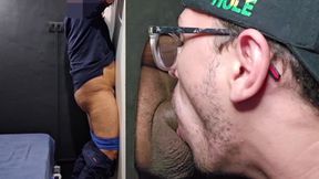 Straight, Married and Uncut App Driver Was Near Gloryhole and Decided to Relieve Himself!