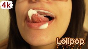 Messy Mouth Play | Solo Fetish Tease & Lollipop Fun 4k