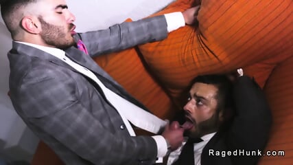 Hairy ass realtor is anal fucked for a job