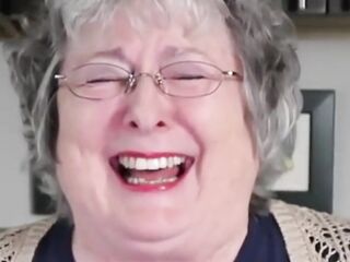 GRANNY REACTS TO GRANNY PORN