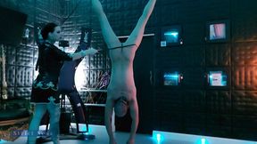 Miss Alessa Milano Femdom Punishment Upside Down Whipping by German Mistress in Latex Dress Part 1 WMV