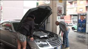 The Gas Station Attendant Has a Big Cock to Suck and He Destroys My Pussy