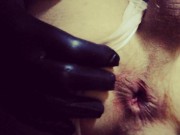 sissy shemale anal masturbation dildo toy and hot cum finish