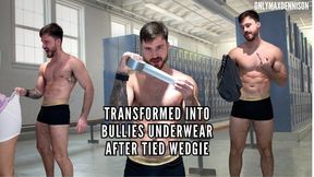 TRANSFORMED INTO BULLIES UNDERWEAR AFTER TIED WEDGIE