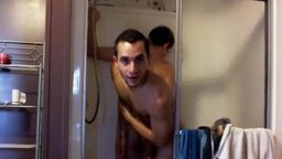 Fucking and cumming on the couch, followed by a shower scene. - Part 2