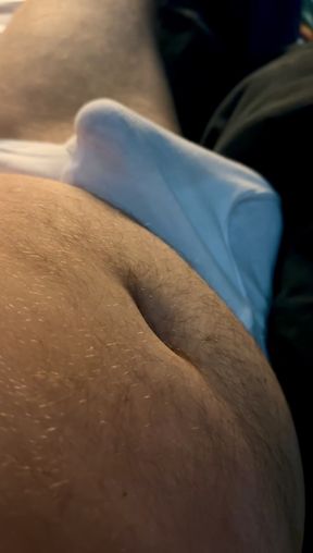 Hairy dad bear's fat cock gets attention