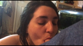 college slut takes a load in her mouth