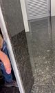 My huge, hairy cock, so hard and horny, I came in a public restroom without even touching myself.