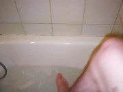 Sissy is taking a nice bath