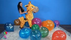 Roxy Pops Toys “R” Us Balloons While Riding 'Geoffrey' 4K (3840x2160)